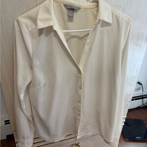 H&M Ivory Collared Shirt